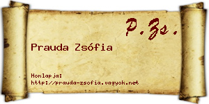 Prauda Zsófia névjegykártya